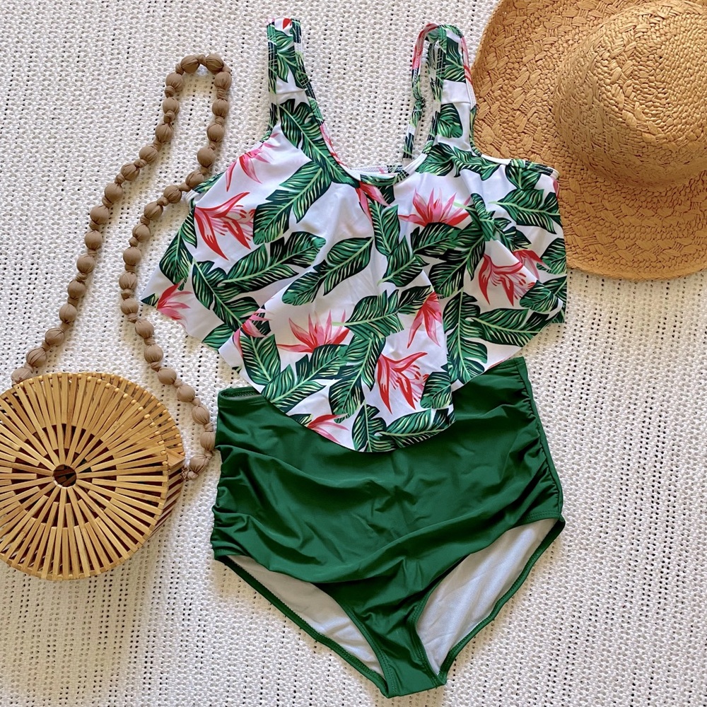 Flounce Tankini High Waisted Bottom